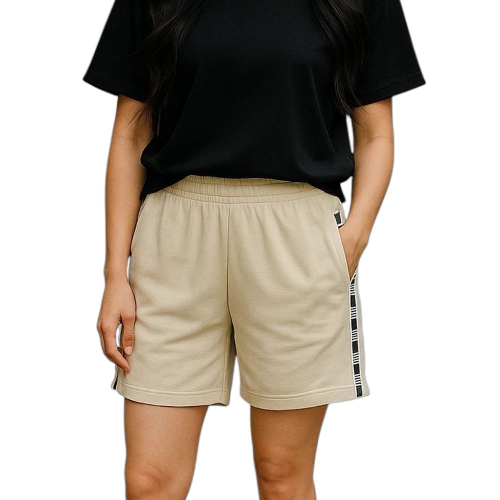 Puma Women’s Soft Knit Cotton Sweat Shorts - Beige - Loungewear - Gym